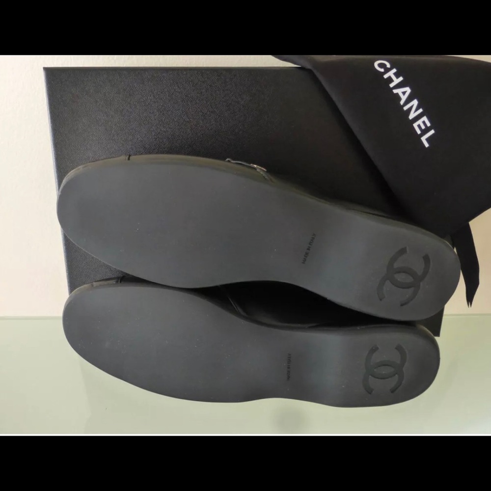 NIB CHANEL Loafers dress SHOES w/dust bag sz 38 Italy AUTHENTIC - Picture 10 of 12